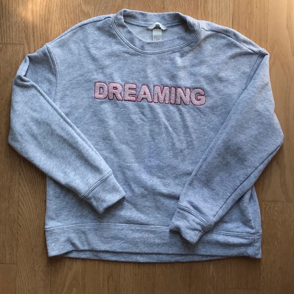“Dreaming” gray H&M sweatshirt - Picture 1 of 3